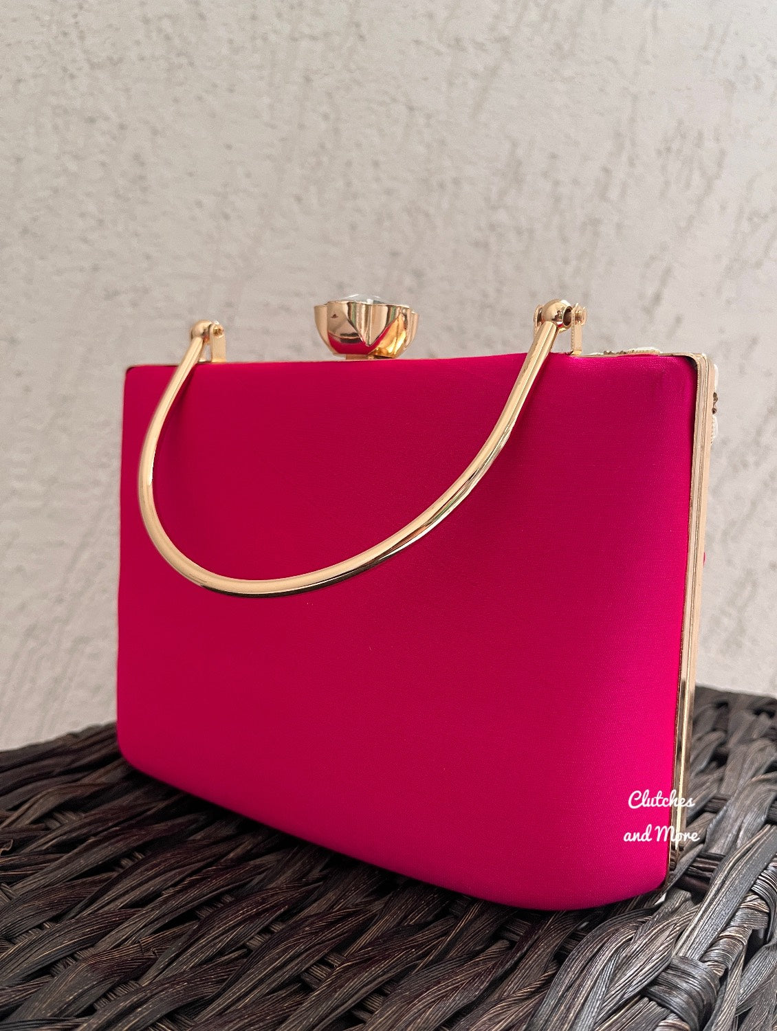 Bright Pink Suitcase Clutch