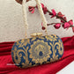 Adaa Banarsi Clutch Blue