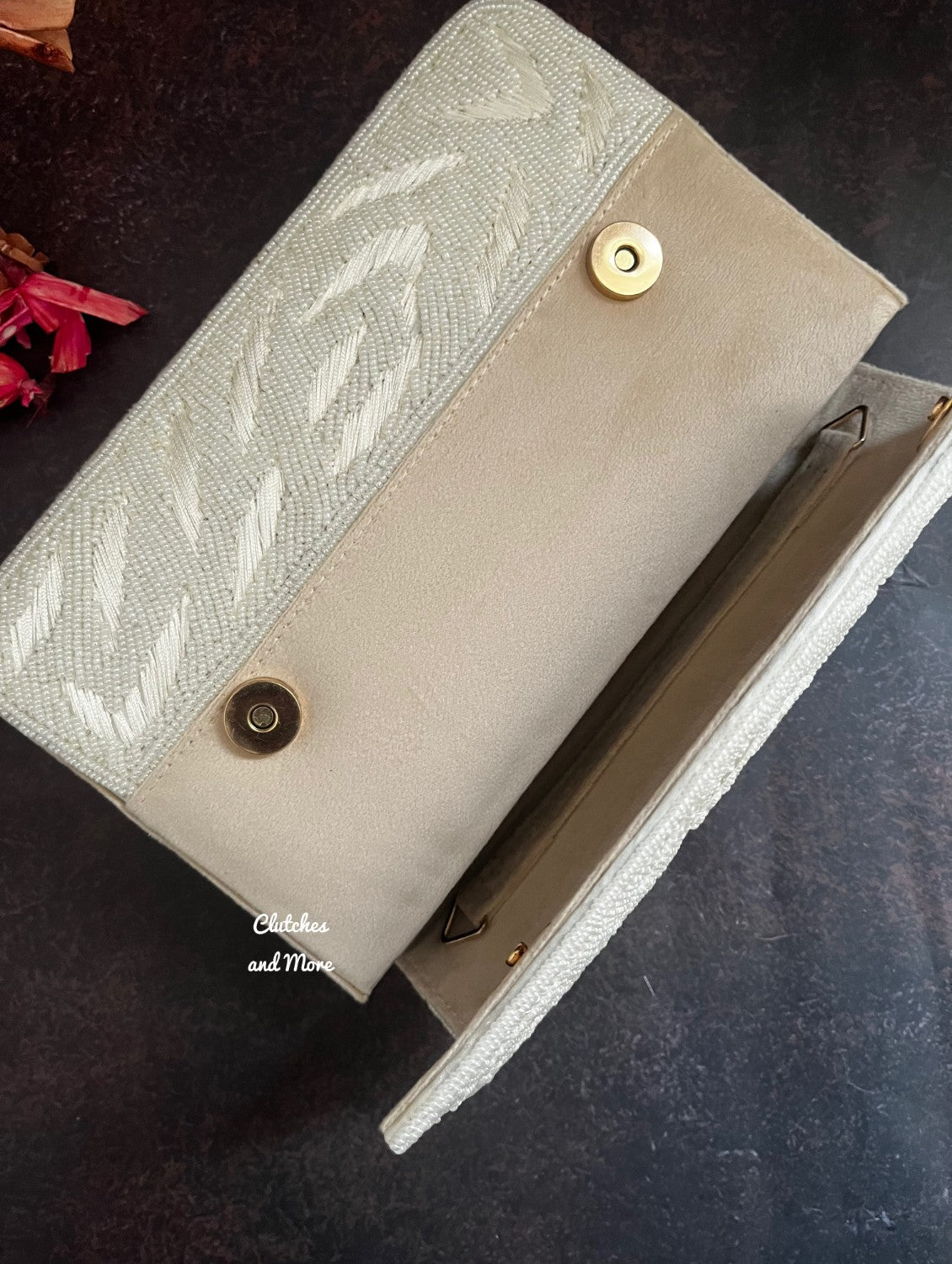 Box Style Flap Bag White