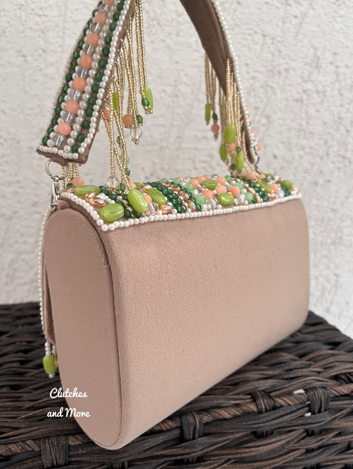 Feisty Beaded Flap Bag