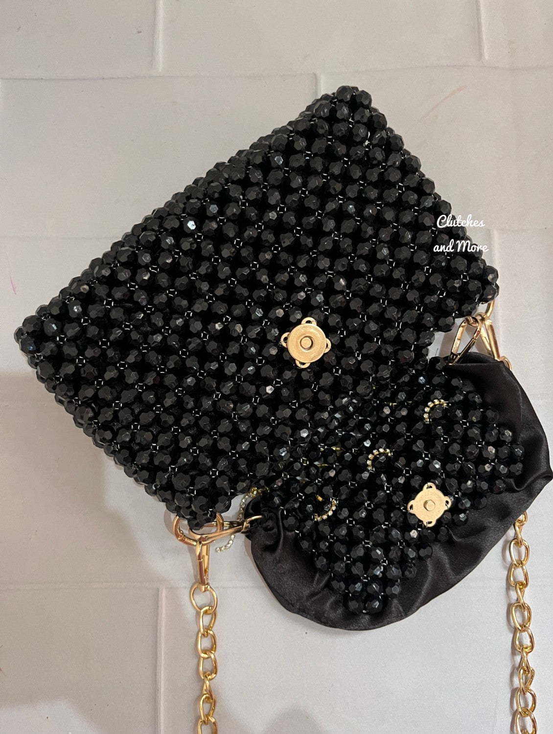 Celebrity Edit Crystal Bag Black