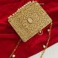 Mumtaz Mini Metal Jaal Bag Gold