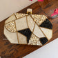 Black and White Mother of Pearl Octagon Clutch