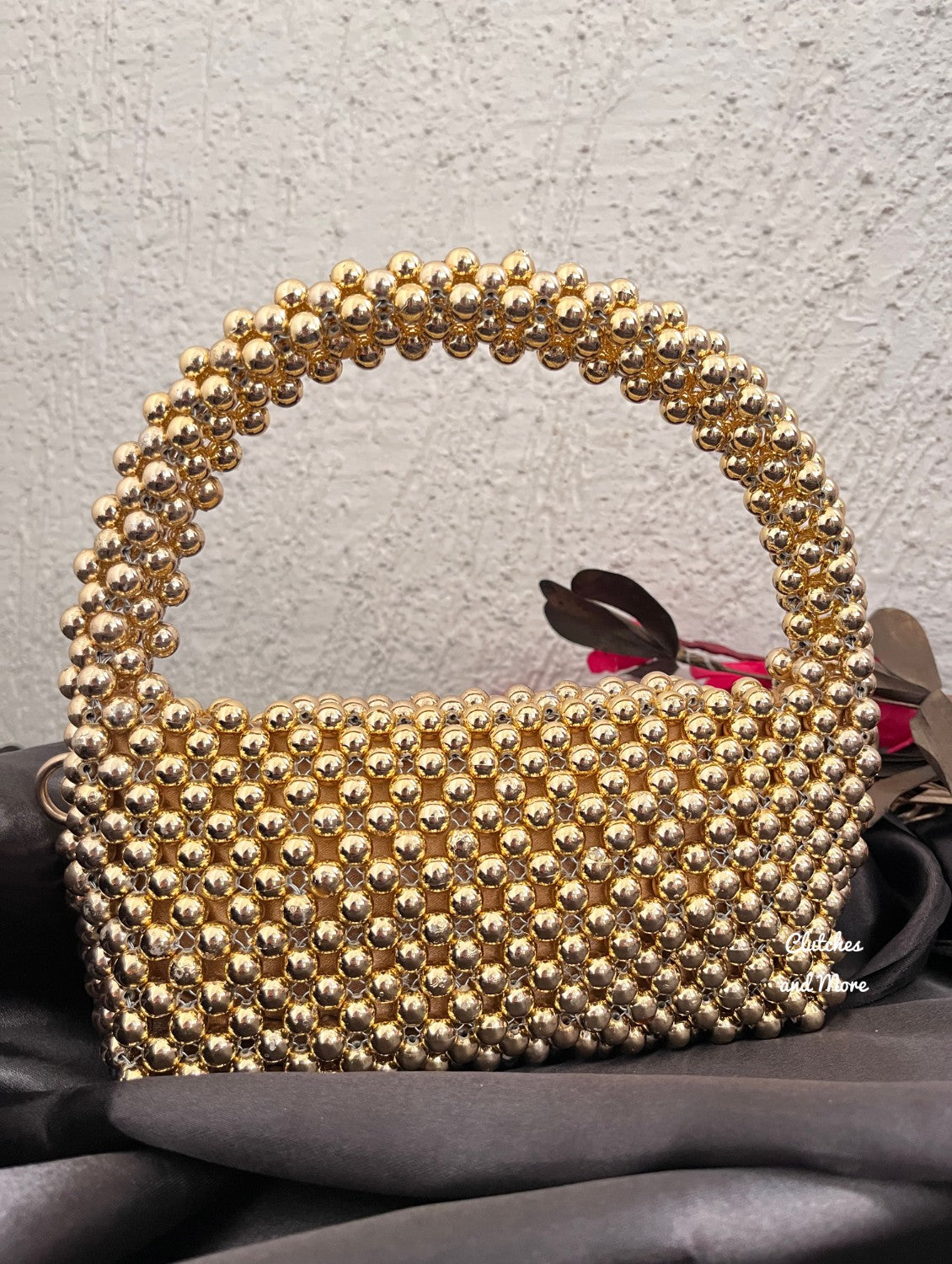 Trend Setter Gold Pearl Bag