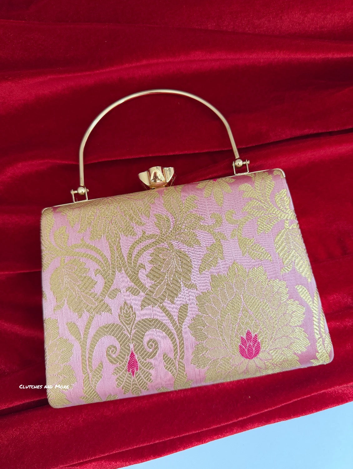 Hoor Banarsi Clutch Light Pink