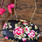 Black Floral capsule clutch