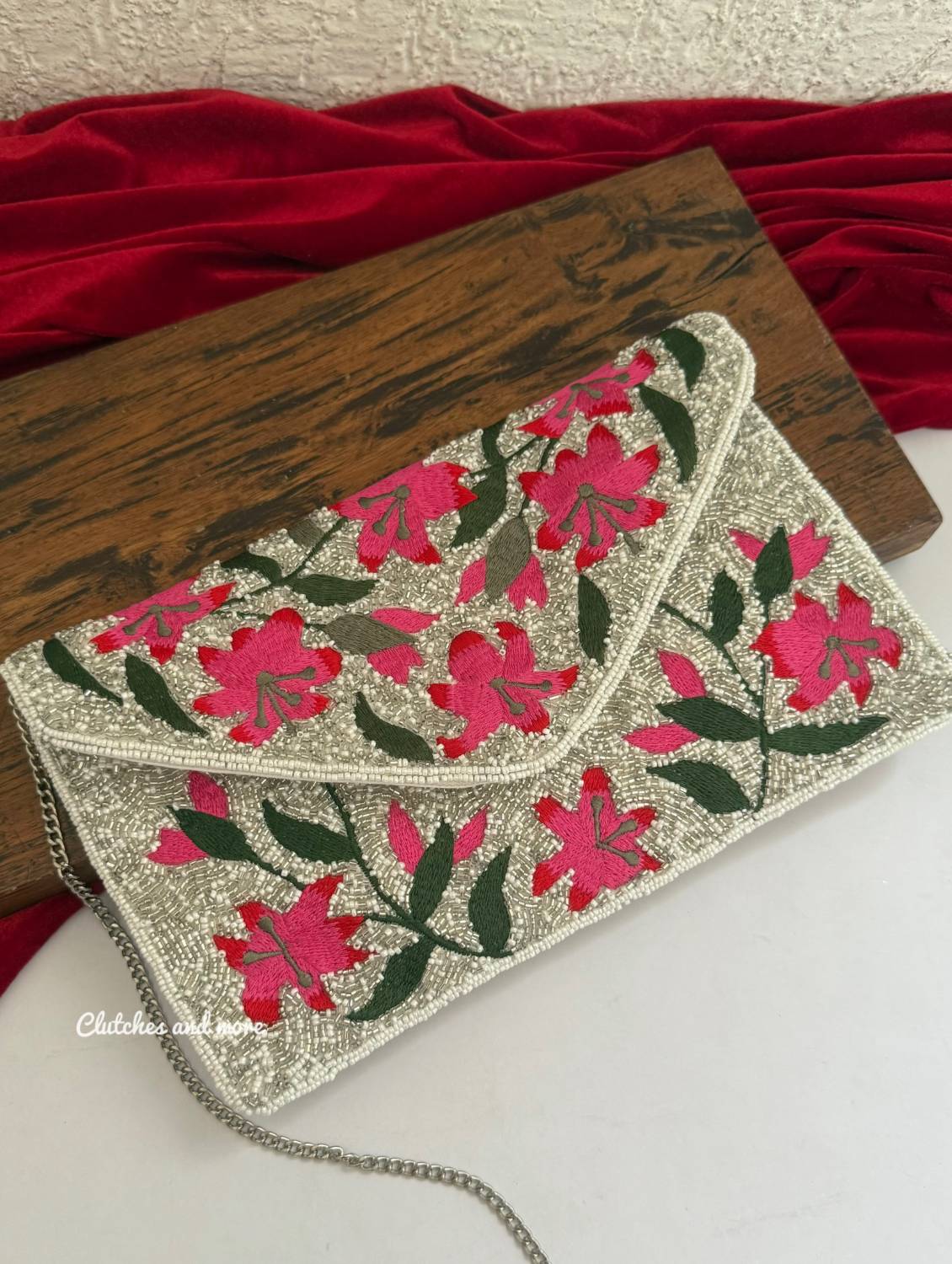 Multicolored Floral Envelope Bag
