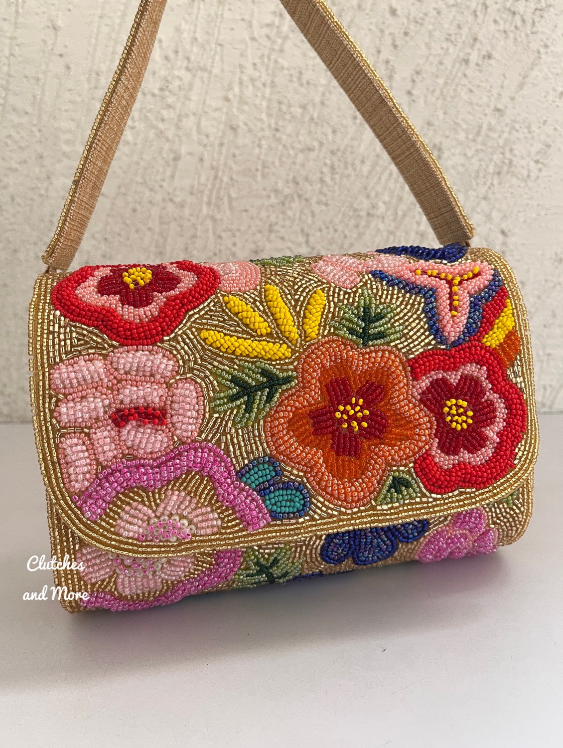 Phool Flap Bag Gold