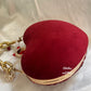 Love Affair Heart Clutch Maroon