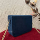 Denim Heart Embellishment Flap Bag
