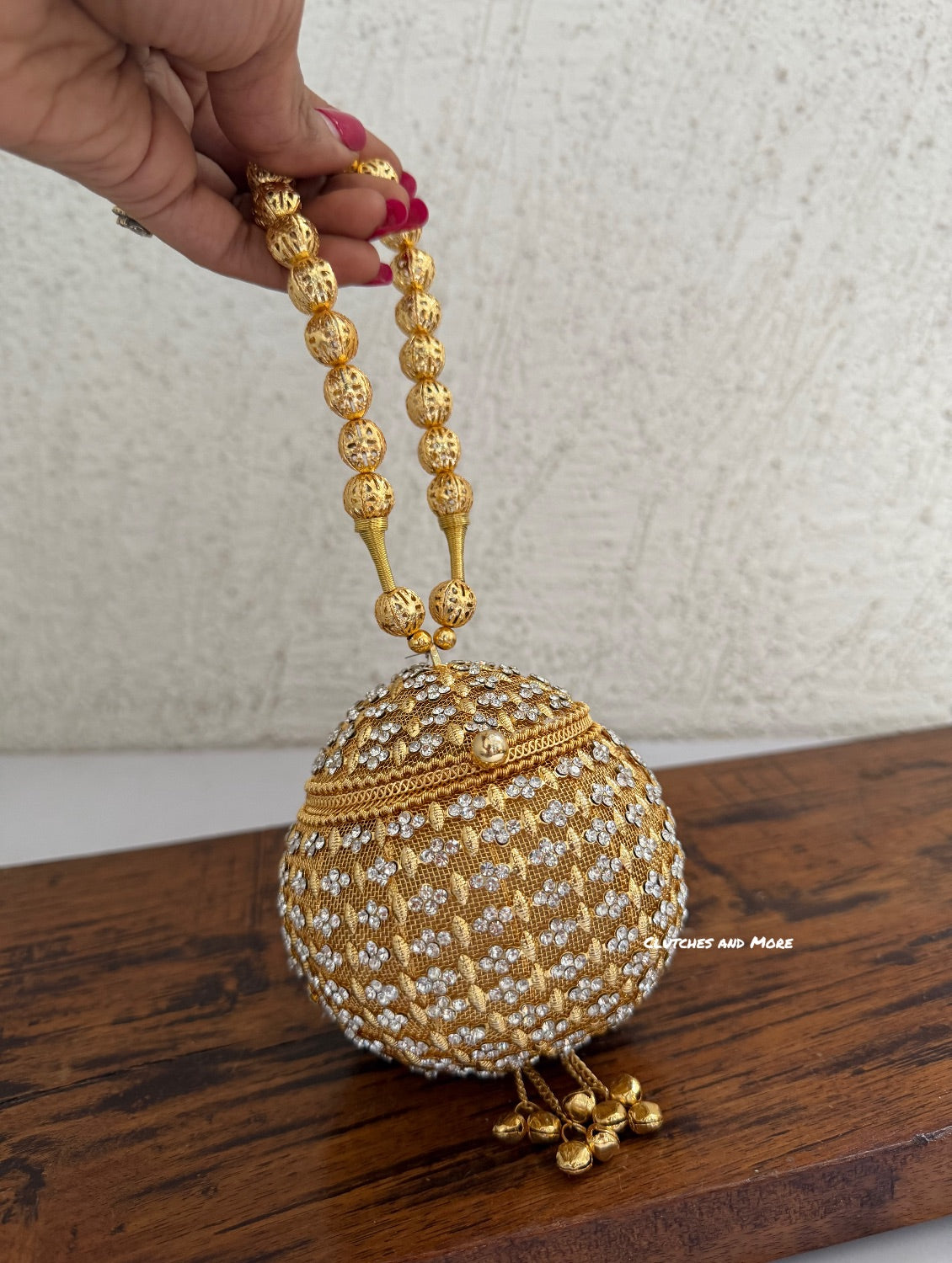 Mini Metal Potli Bag Gold