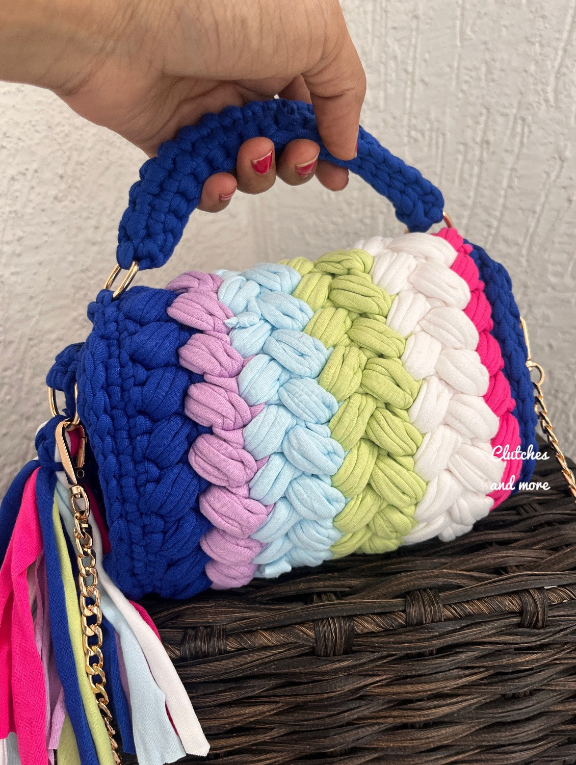 The Chick's Pick Blue Multicolored Bag