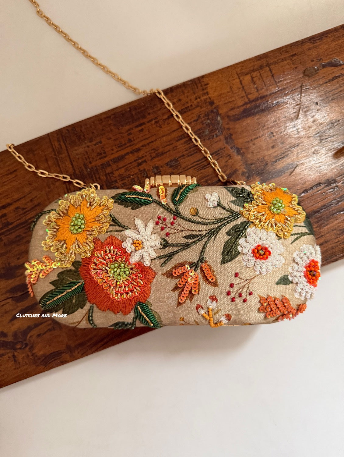 Poppy Floral Capsule Clutch Multicolored