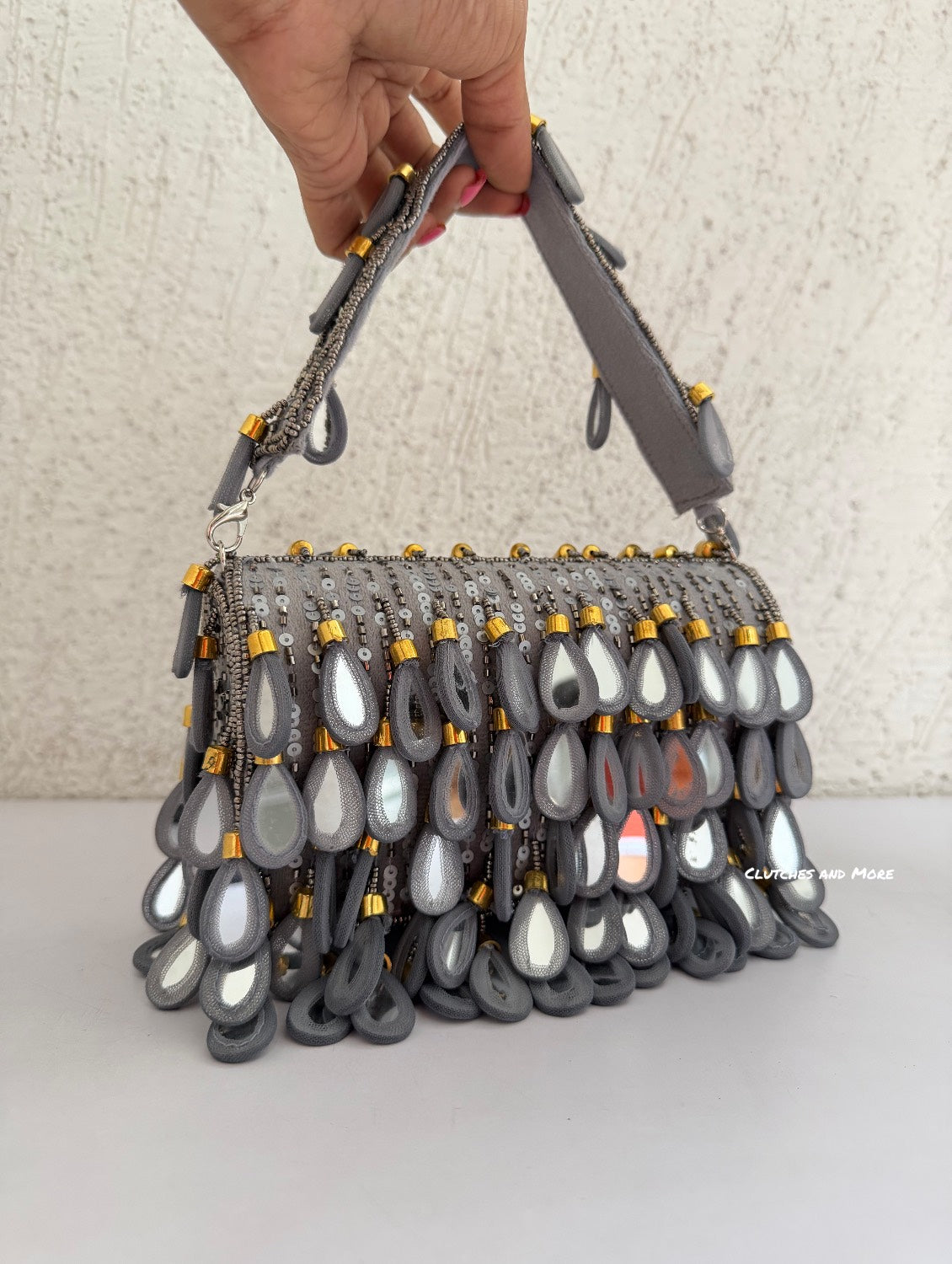 Mirror Flap Bag Silver
