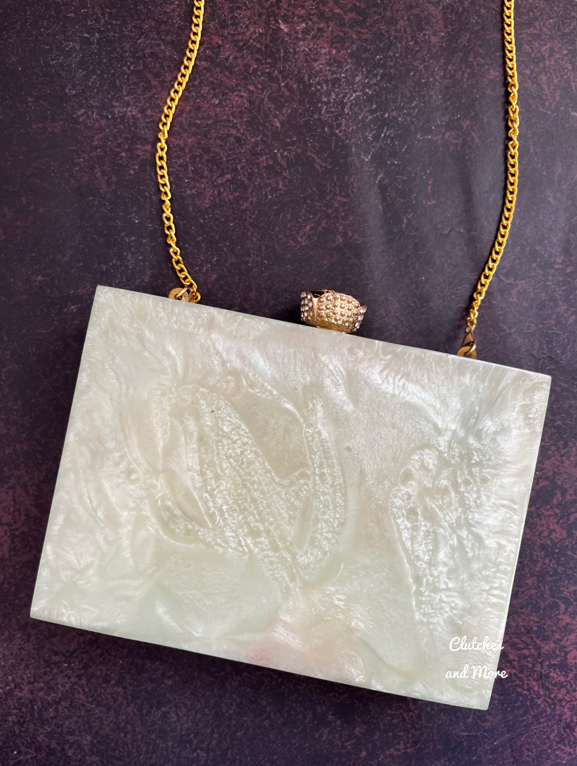 Pastel Green Resin clutch