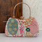 Lakhnawi Chikankari Box Clutch White