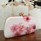 Pink White Floral Clutch