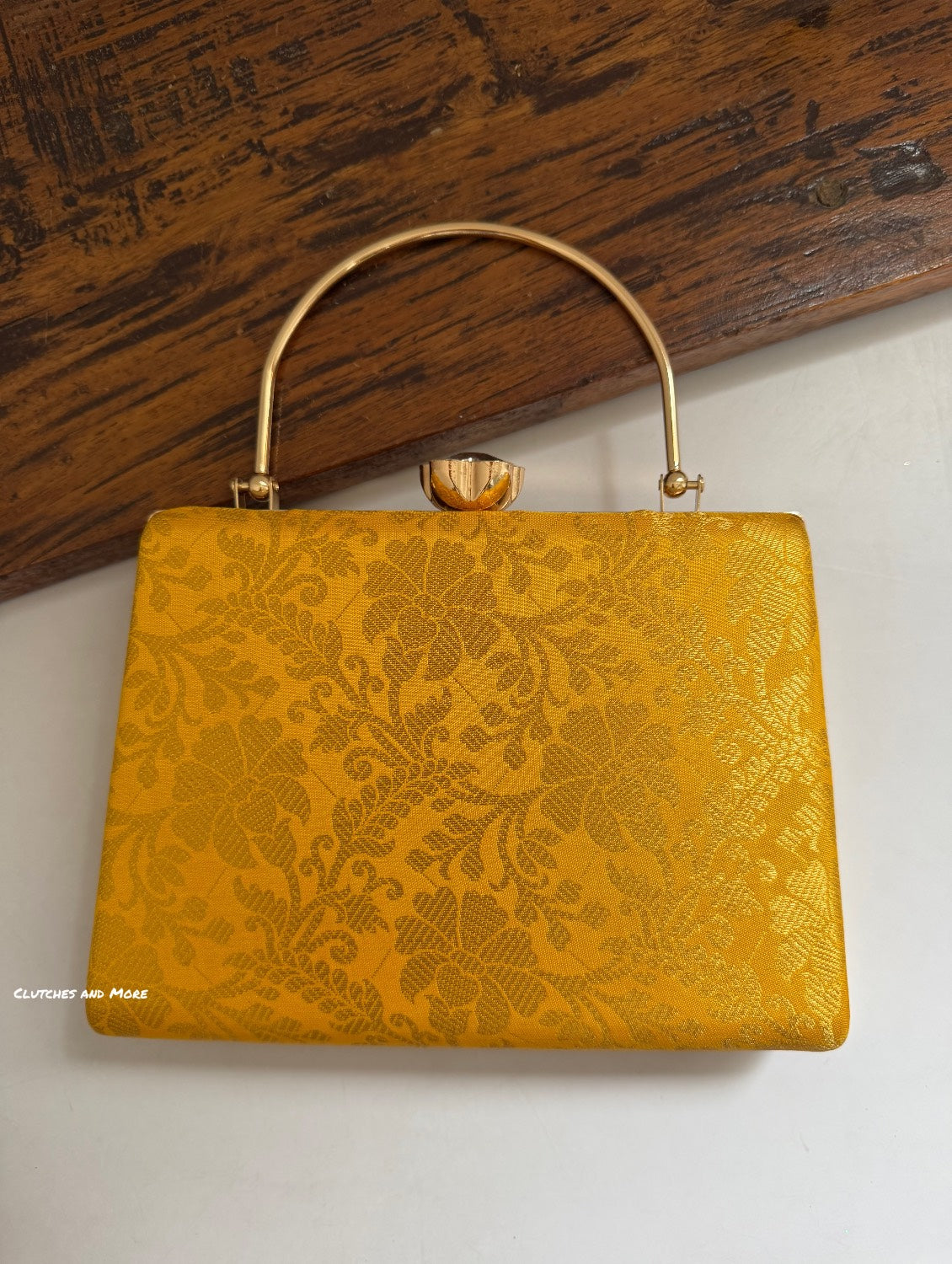 Hoor Banarsi Clutch Yellow