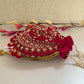 Rani Pink Ball Tassles Potli