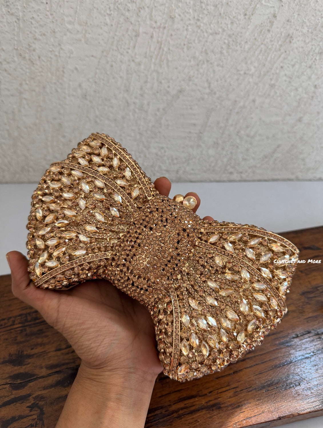 Regal Crystal Bow Clutch