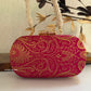 Adaa Banarsi Clutch Magenta Pink
