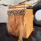 Feather Box Clutch Gold