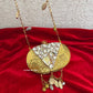 Mini Mother Of Pearl Gold Oval