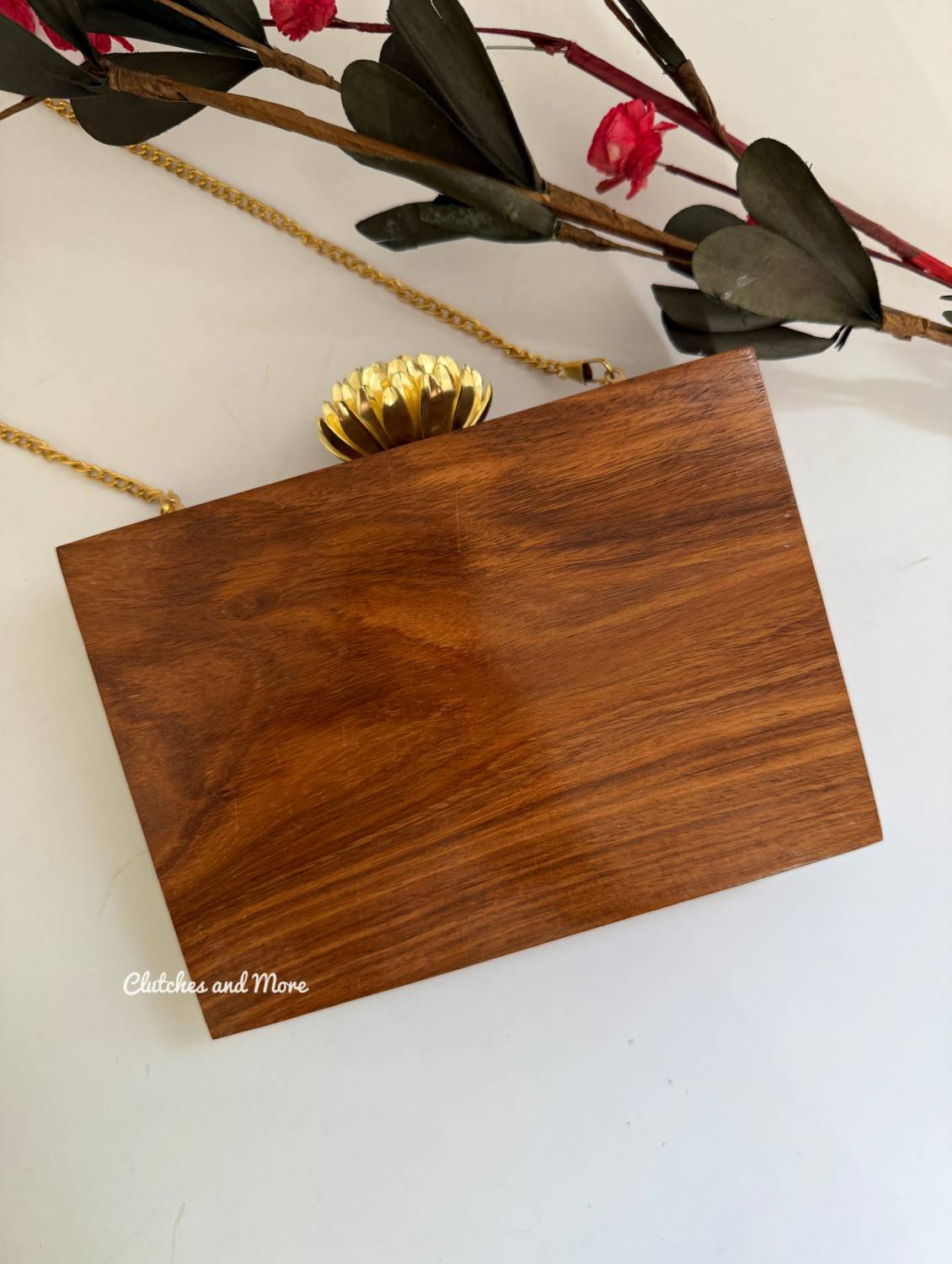 Wooden Indo Western Clutch