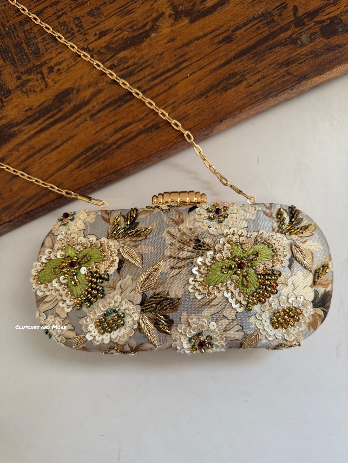 Poppy Floral Capsule Clutch Multicoloured