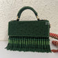 Luxe tassle Green flap bag