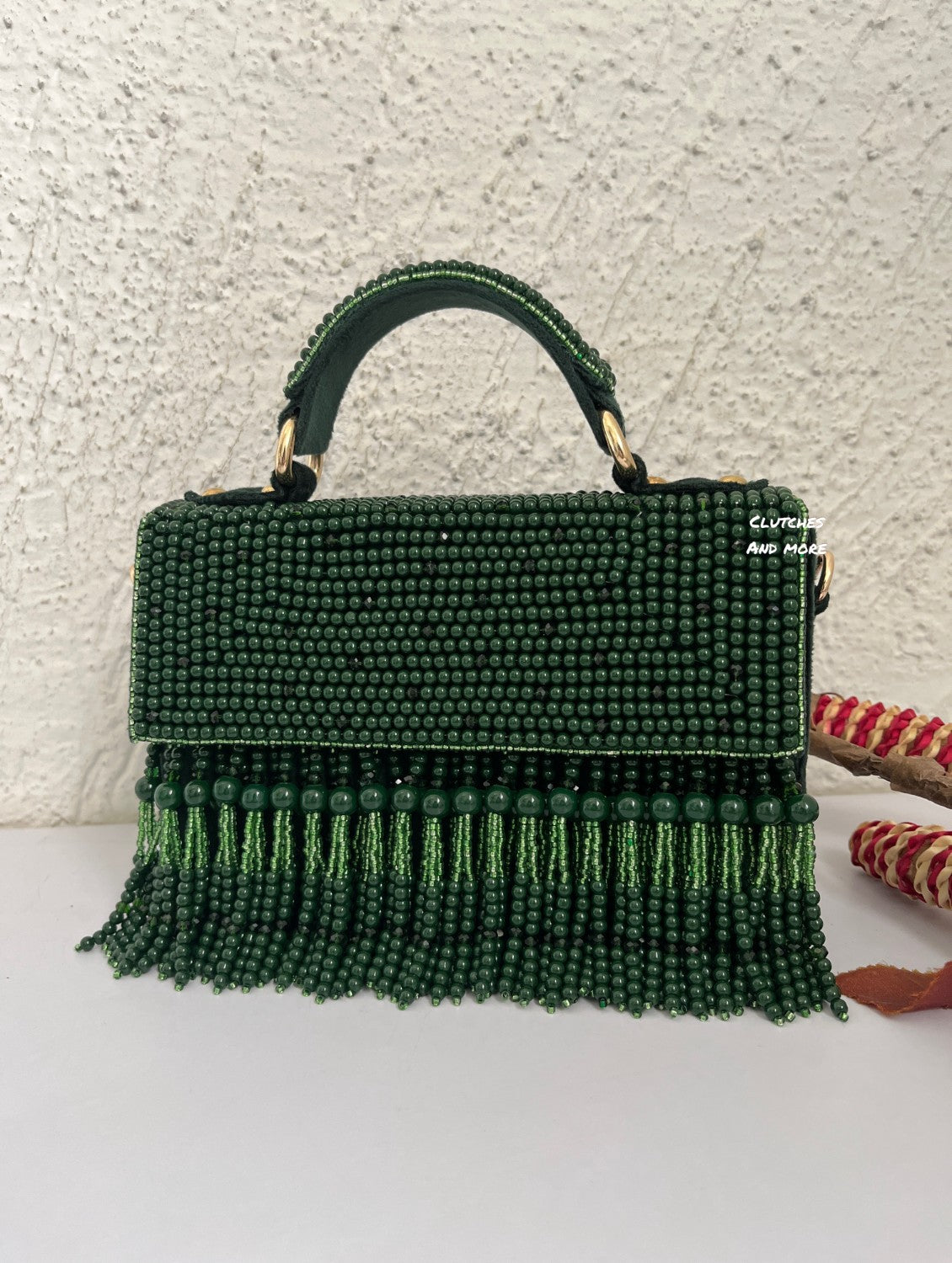 Luxe tassle Green flap bag