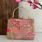 Lakhnawi Chikankari Bag Peach Pink
