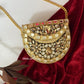Kashish Kundan Brass Clutch Mini Gold