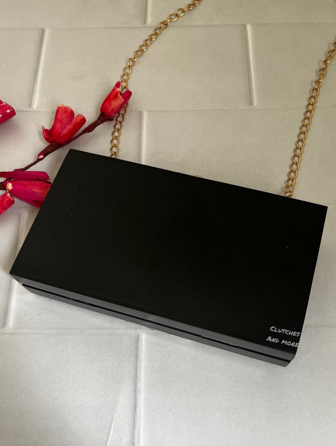 Luxe Resin Clutch Black