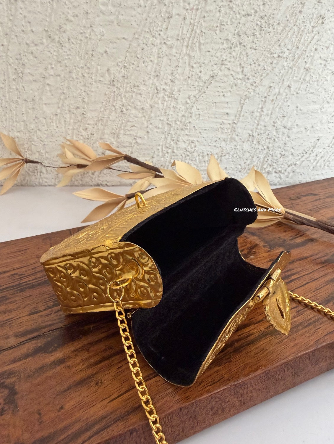 Mini Brass Clutch with Pearl Handle