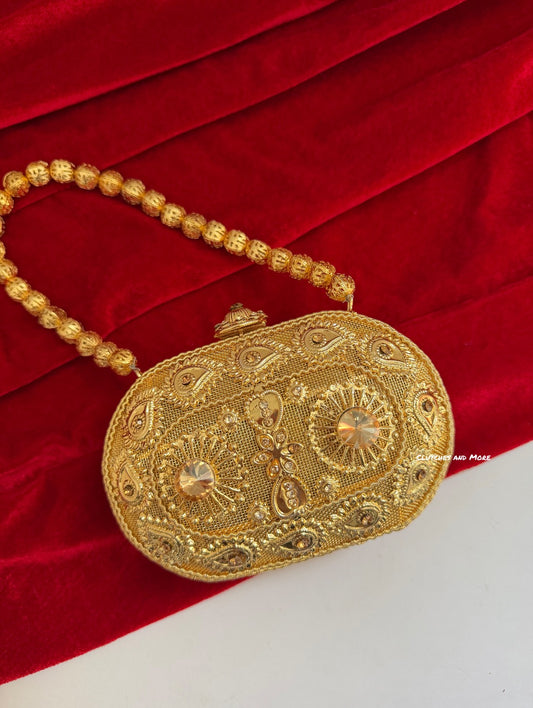 Mini Metal Capsule Bag Gold