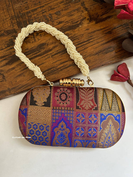 Adaa Banarsi Clutch Multicolored