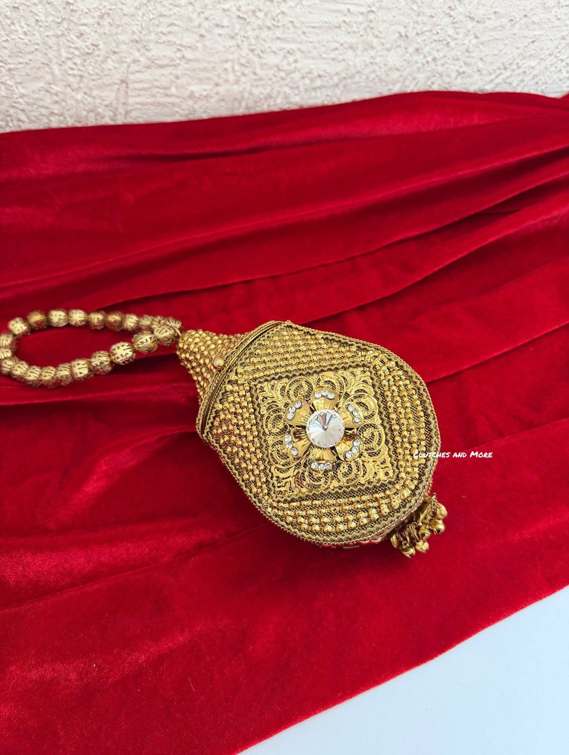 Mini Metal Potli Bag  Gold
