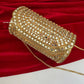 Kasika Kundan Brass Clutch Cylindrical Gold
