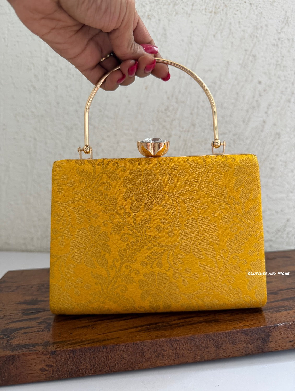 Hoor Banarsi Clutch Yellow