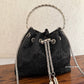 Rhinestone Bucket Bag Black