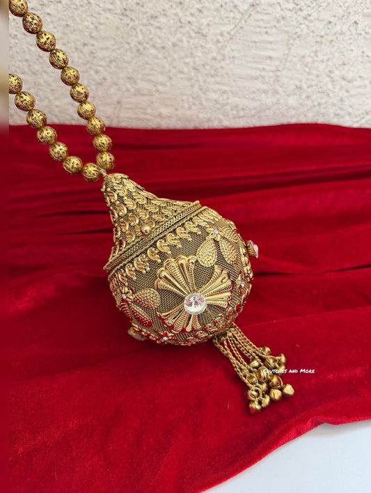 Mini Metal Potli Bag Gold