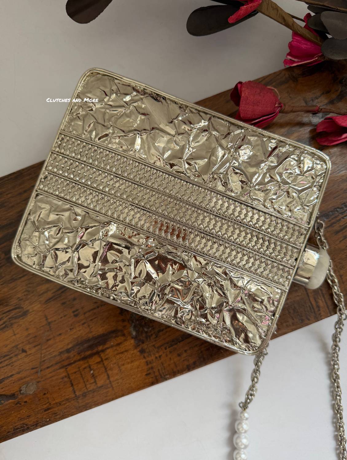 Mother of Pearl luxury clutch Silver