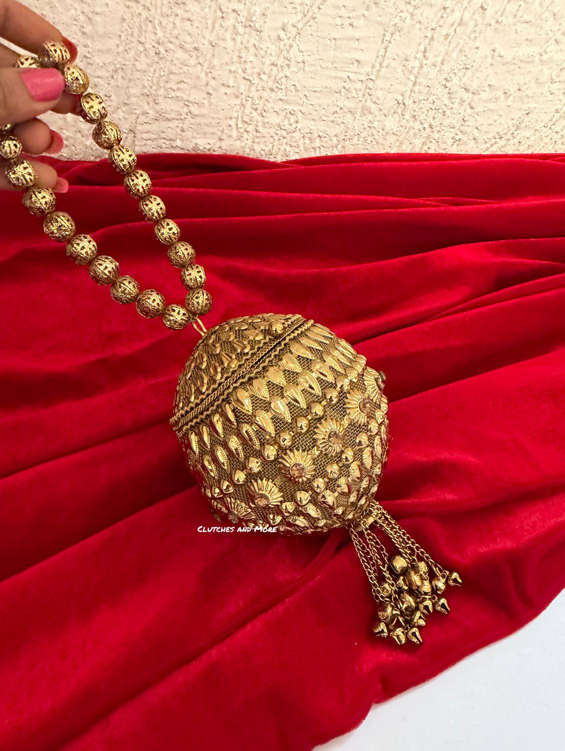 Mini Metal Potli Bag Gold