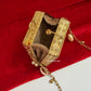 Mini MOP Brass Clutch Multicolored