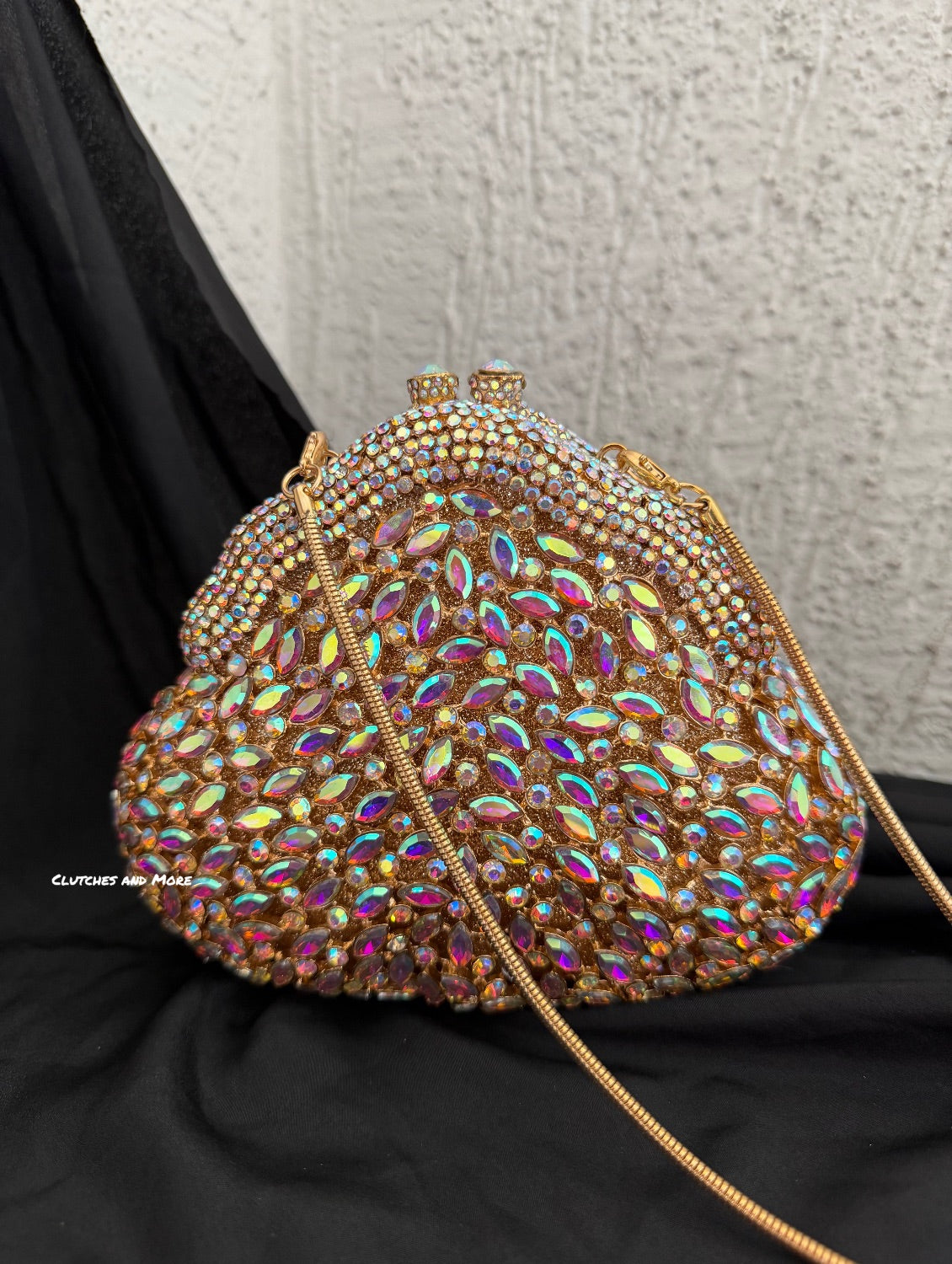 Aurora Bloom Crystal Clutch