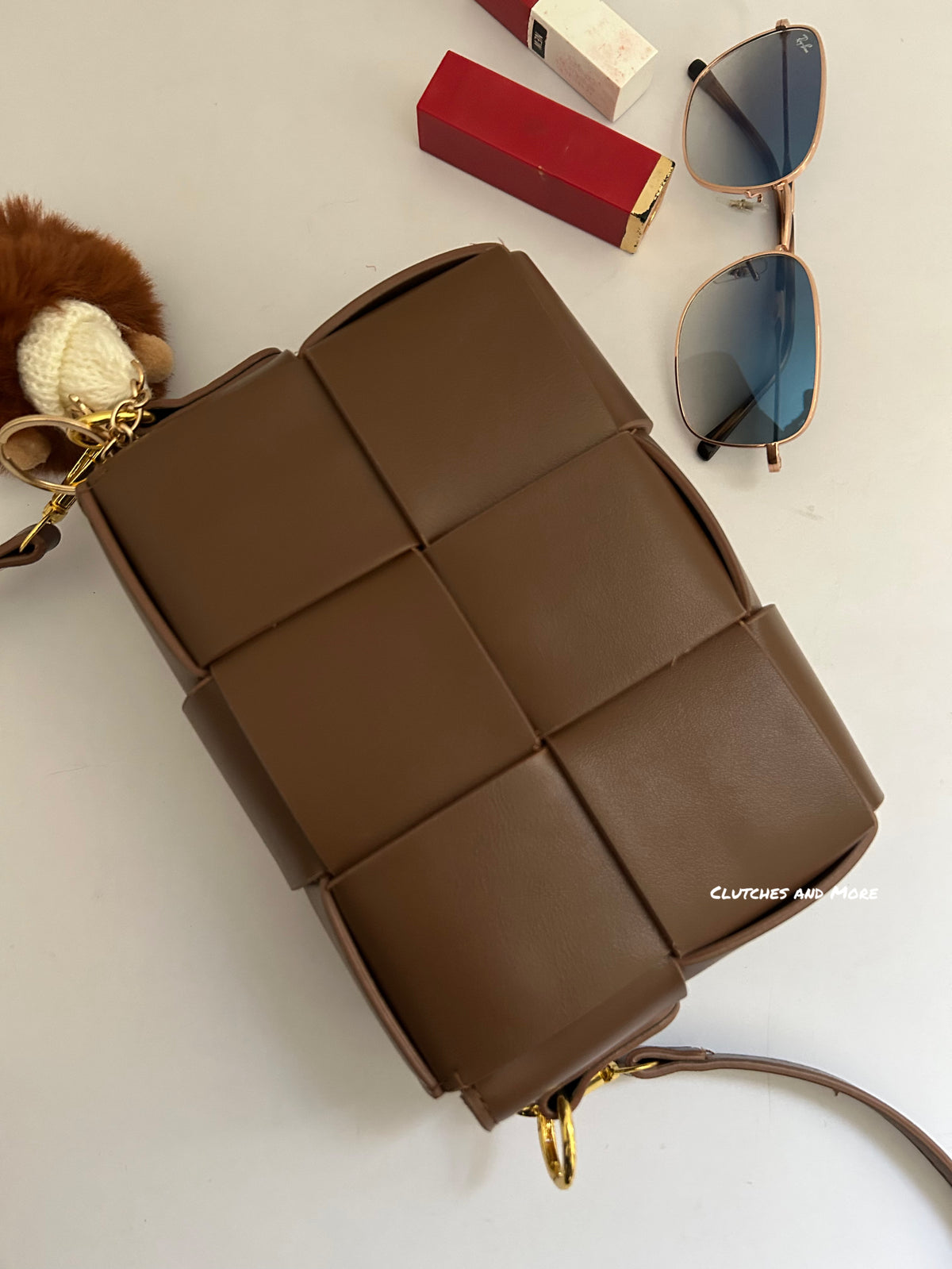 Brown Blocks Casual Bag