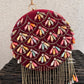 Praneeta Multi Pearl Droplets Round Clutch Maroon