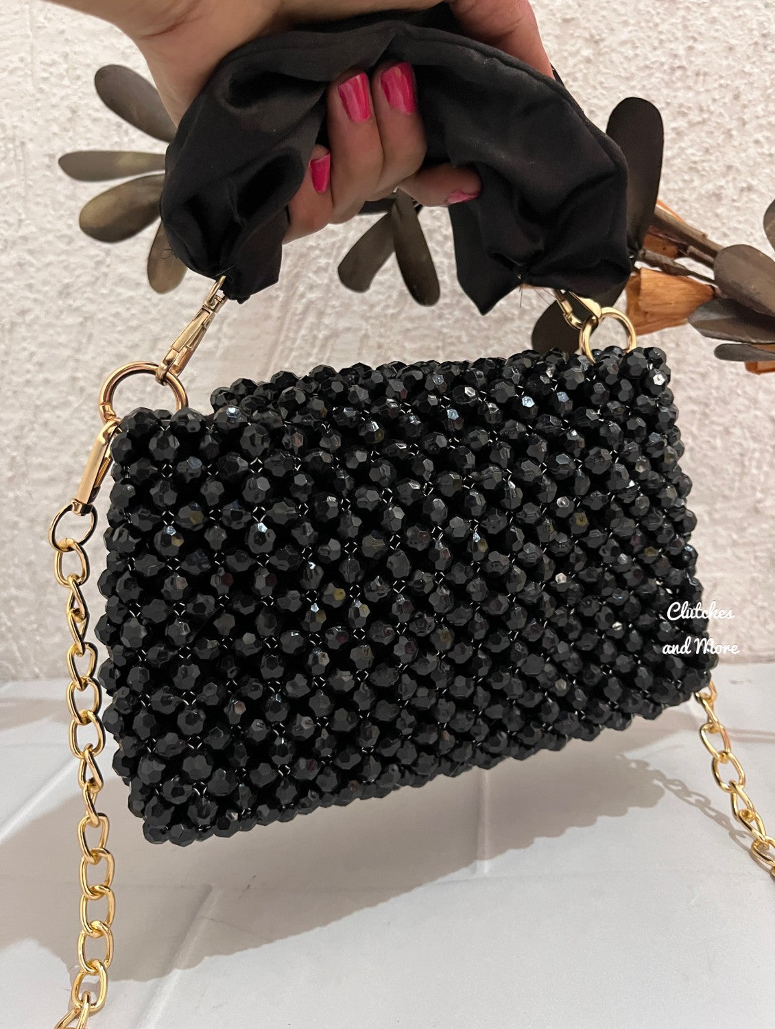 Celebrity Edit Crystal Bag Black