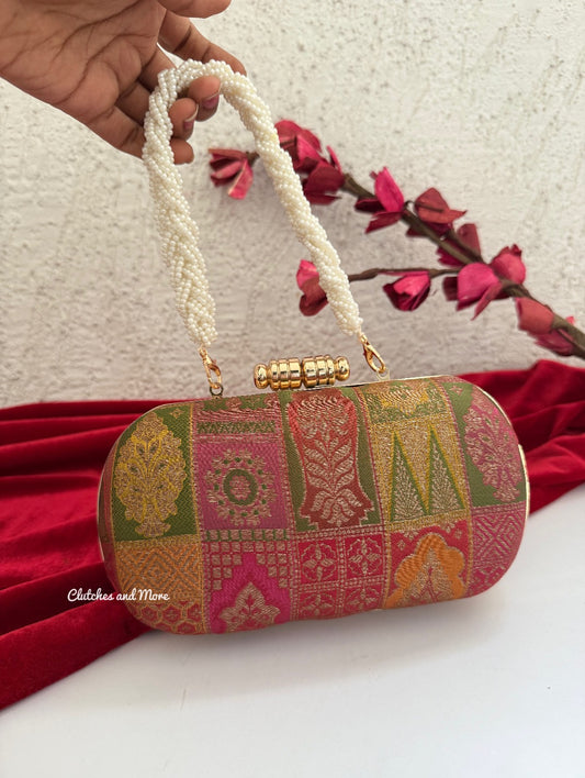 Adaa Banarsi Clutch Multicolored